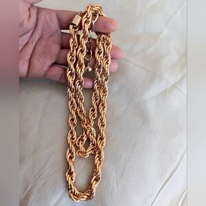 Gold Rope Chain Necklace - Elegant Women's Jewelry